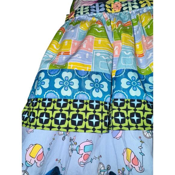 Matilda Jane Suitcase Butterfly Apron Dress Girls Size 6 Tiered Circus Floral - Picture 3 of 12